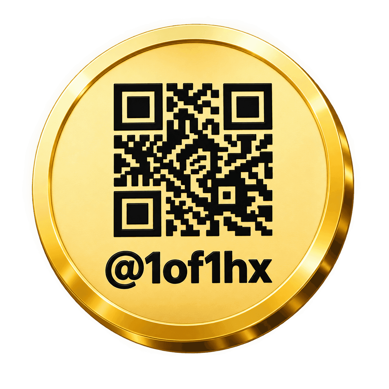 1of1hx @1of1hx QR Gold Coin